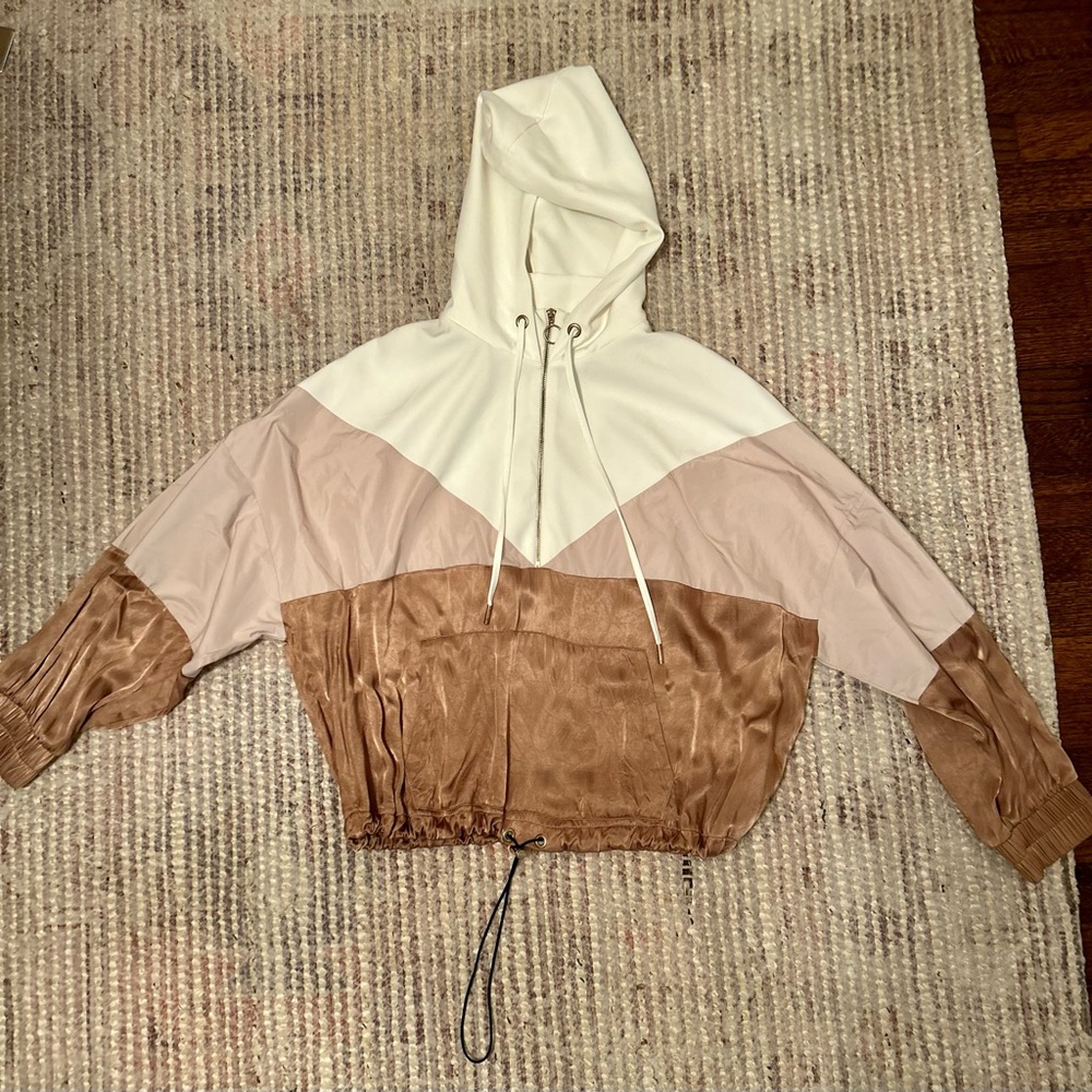 Zara zip up hooded jacket